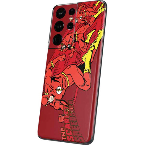 DC Comics The Flash Classic Art in Sequence Running pose Galaxy S21 Ultra 5G Skin